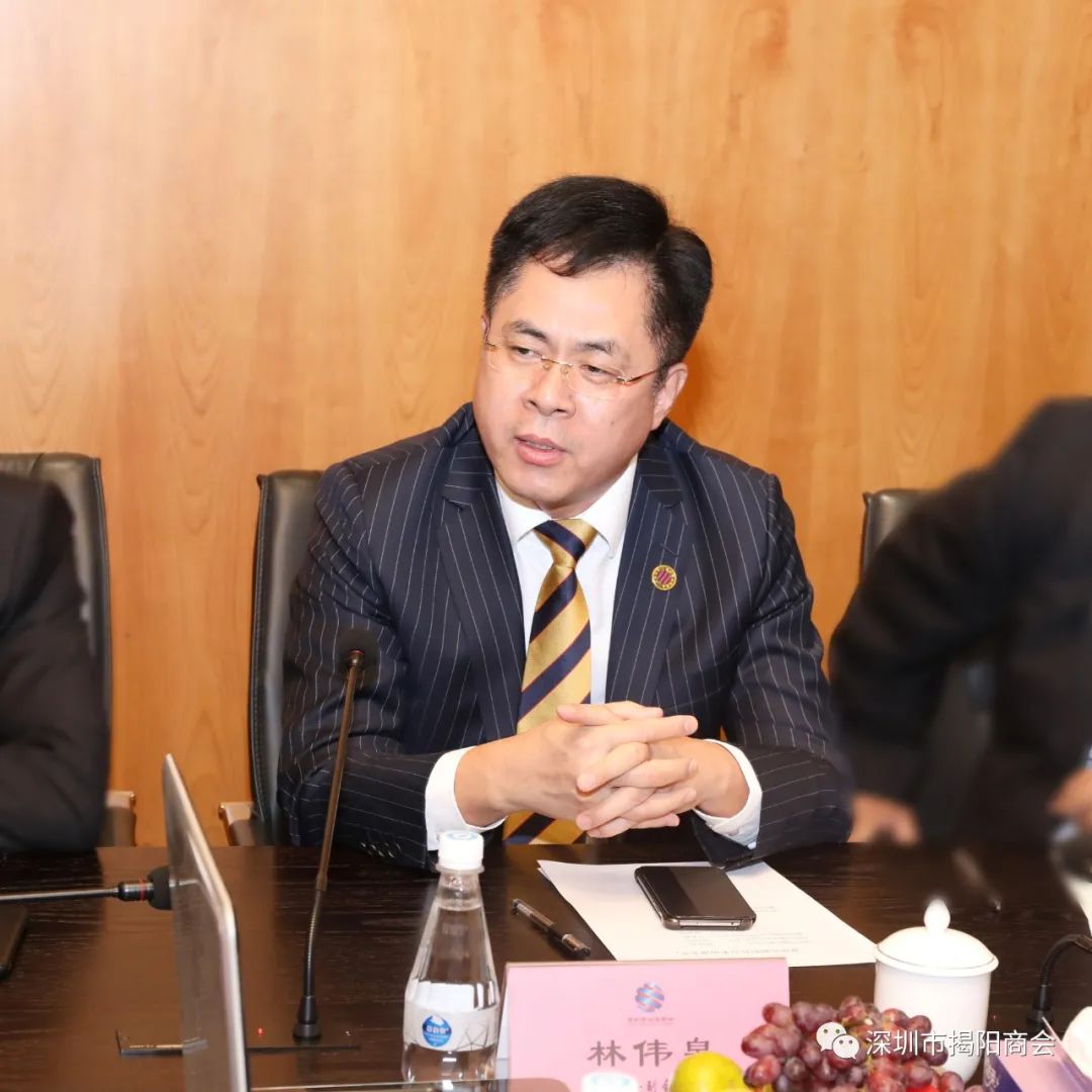 深圳市汕尾商会常务副会长林锦乙(左,林伟泉(右)发言深圳市汕尾商会